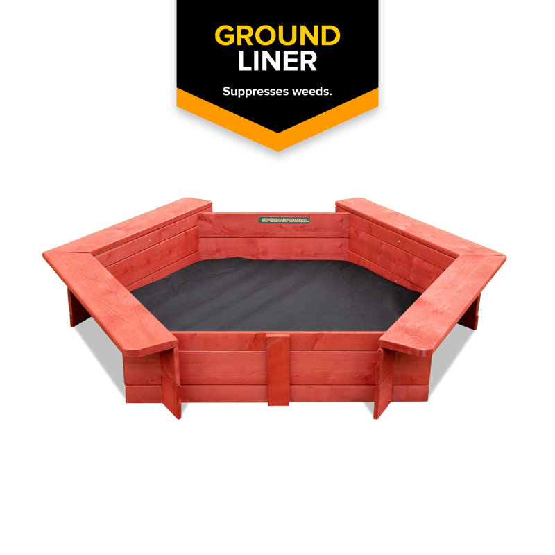 Shops Octagon Cedar Sandbox with Cover